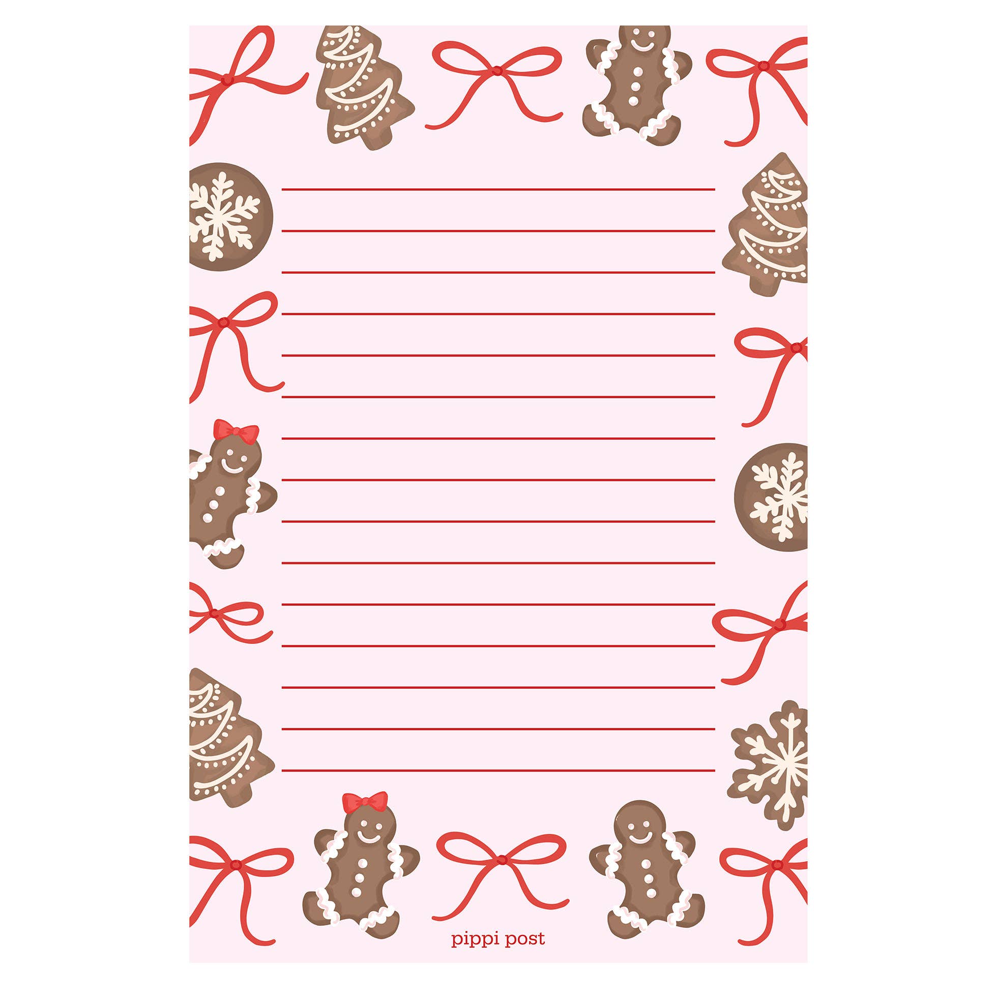 Gingerbread Cookies Christmas 4x6 Notepad