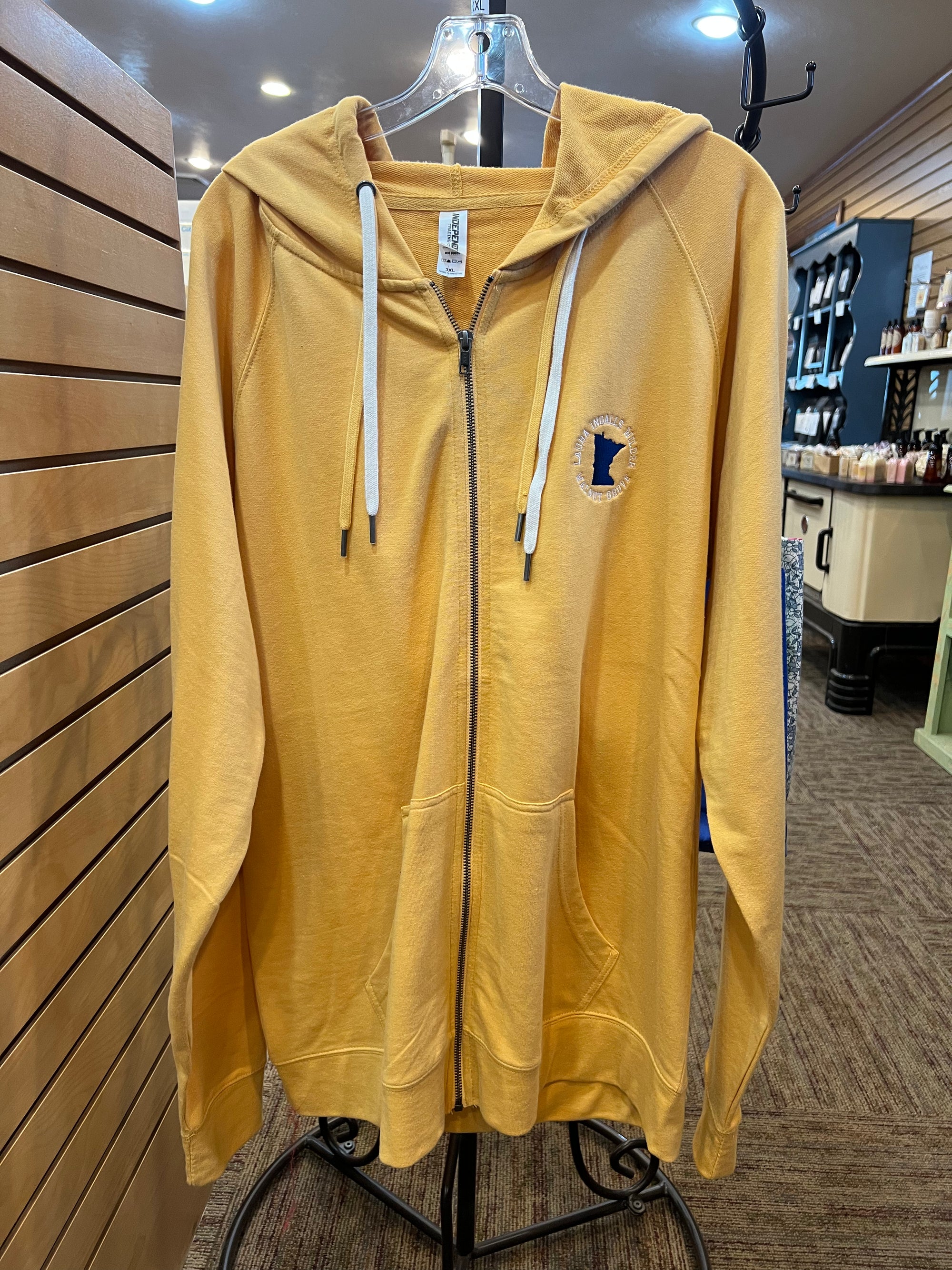 3XL Gold Zip Hoodie