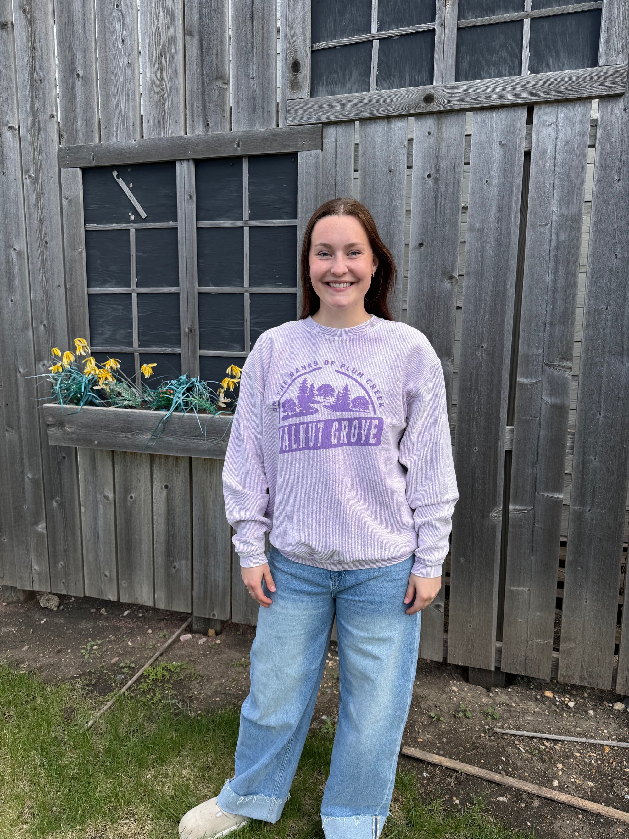 On the Banks of Plum Creek Waffle Crewneck