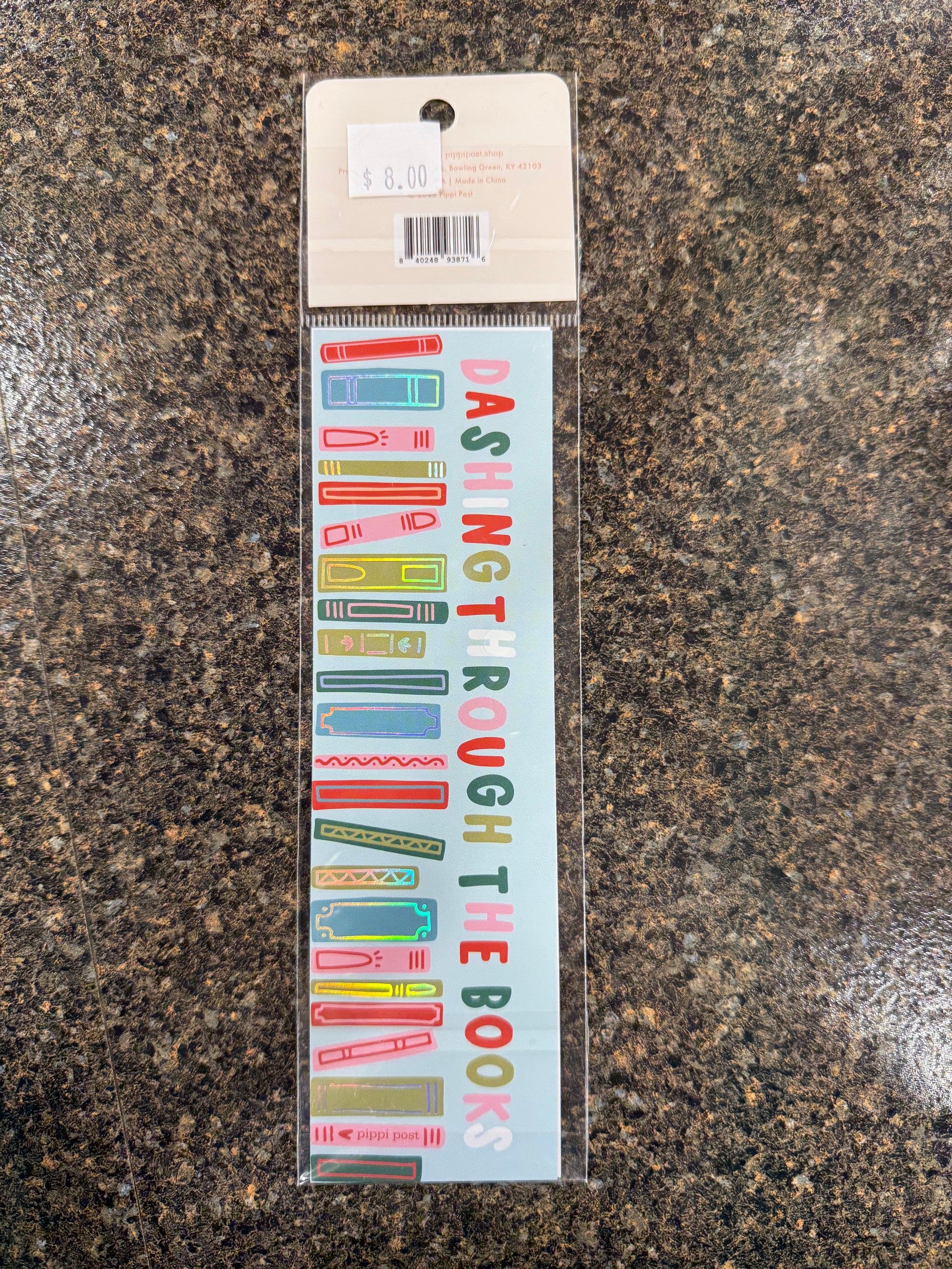 Dashing Through The Books Bookmark Set