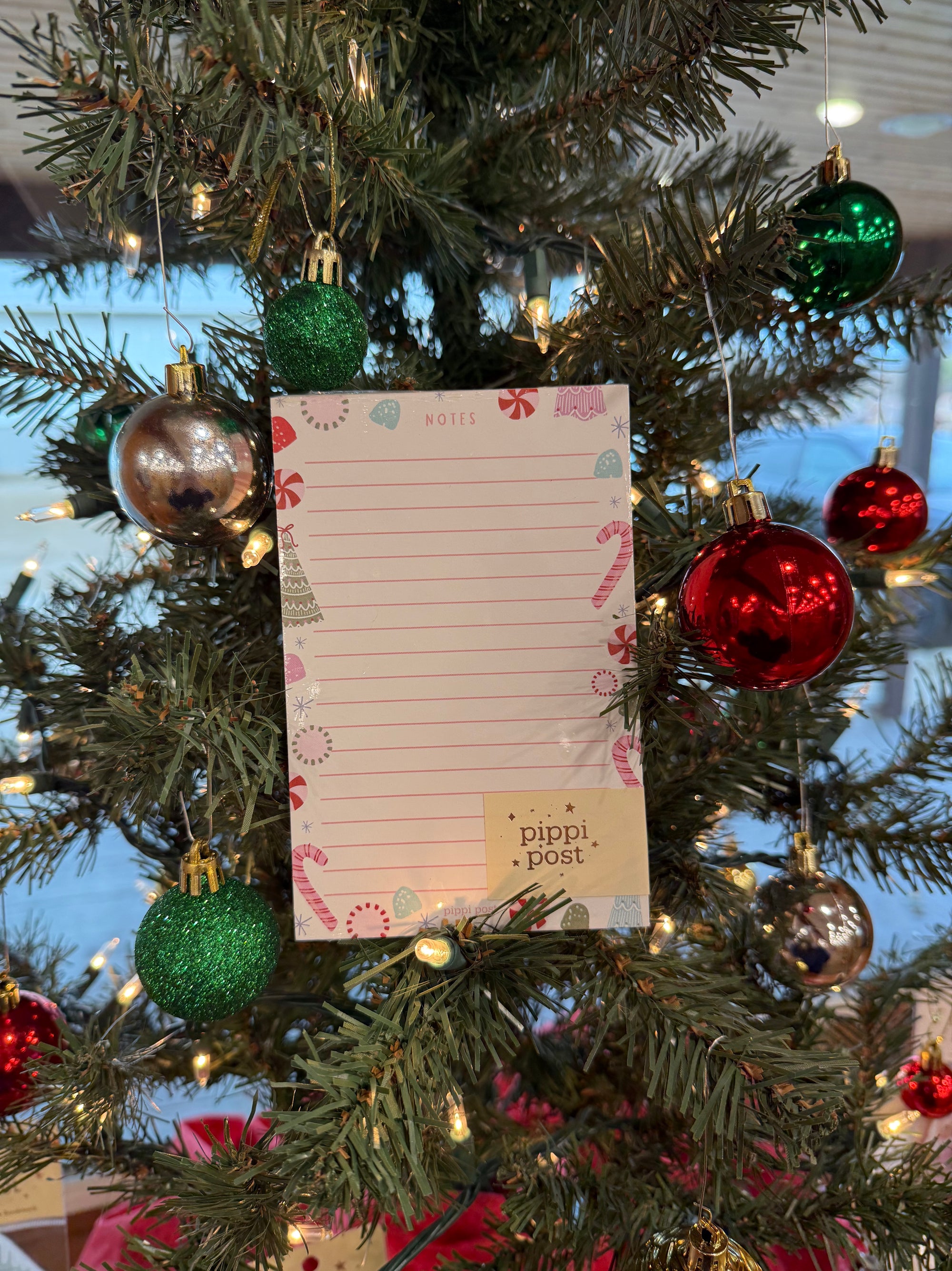 Christmas Trees & Candy 4x6 Notepad