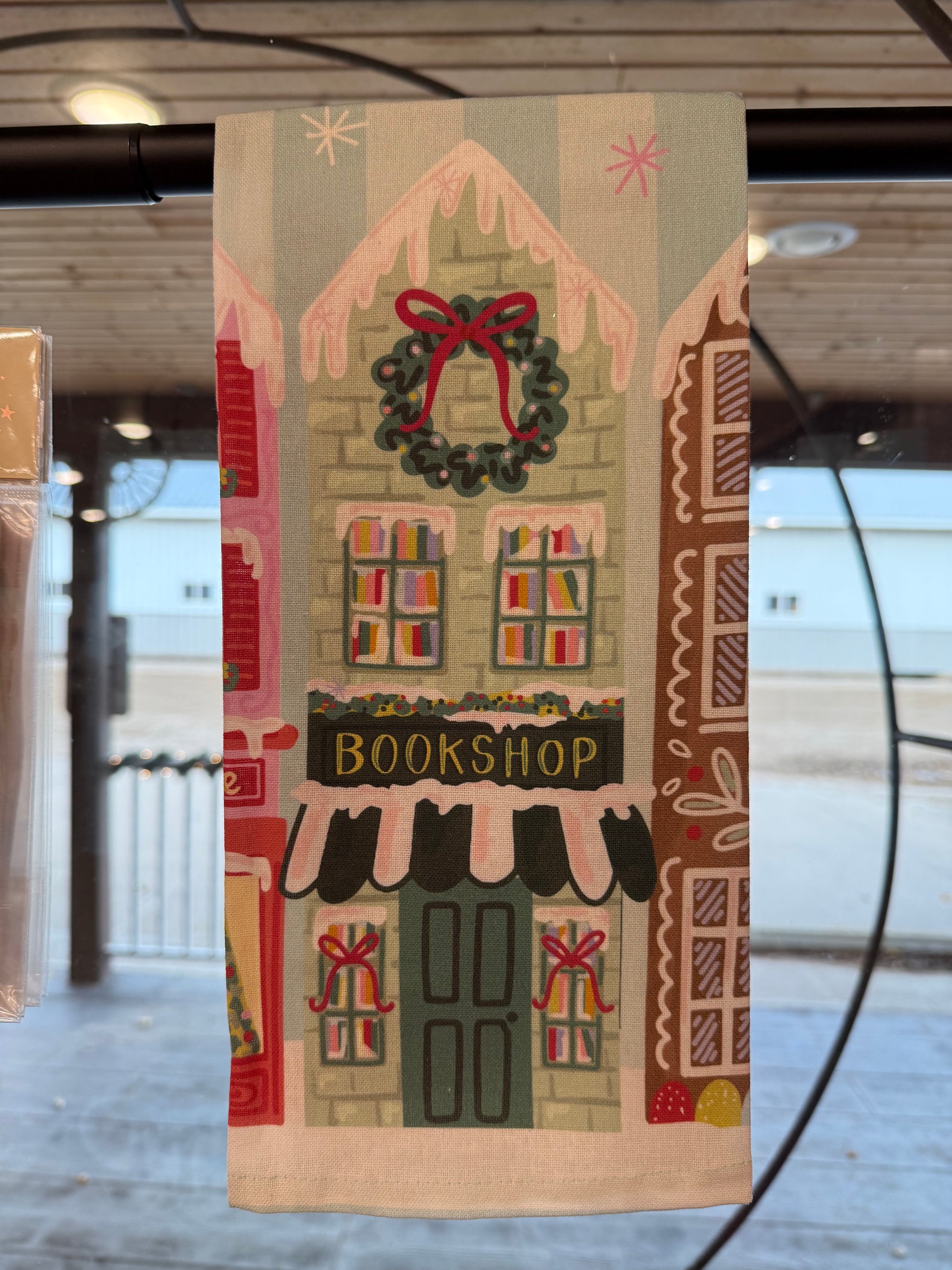 Holiday Shoppes Christmas Tea Towel