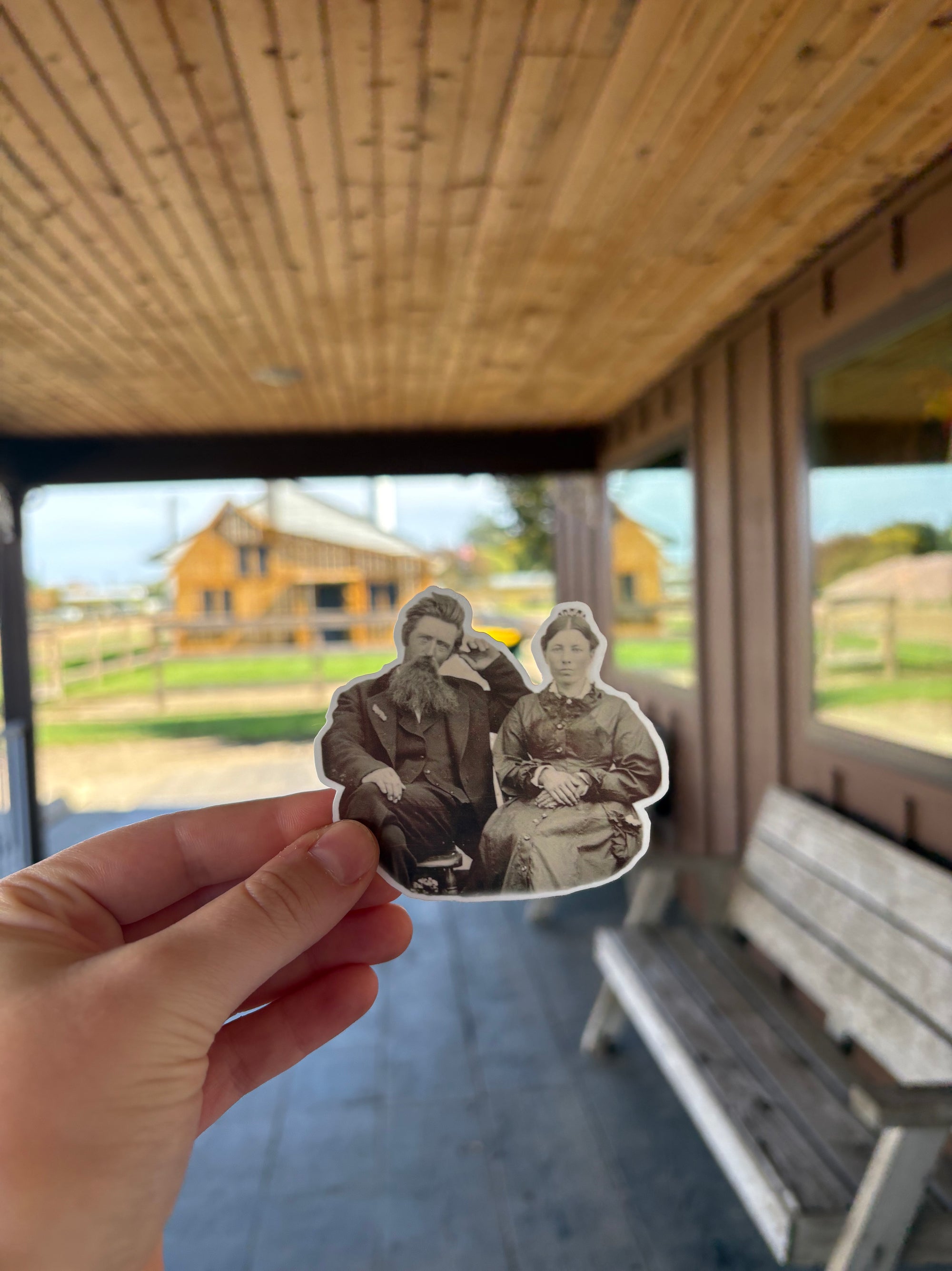 Real Charles and Caroline Ingalls 1880 Sticker