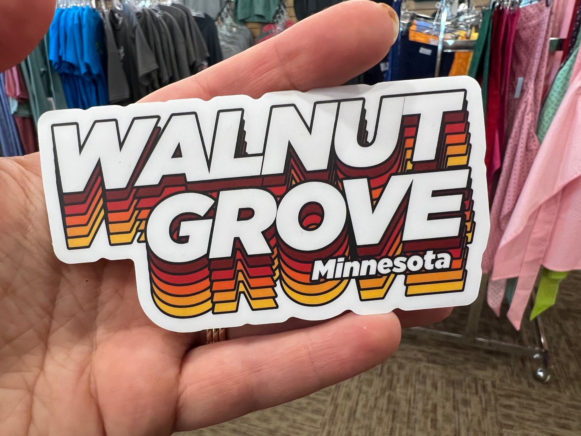 Retro Walnut Grove Sticker